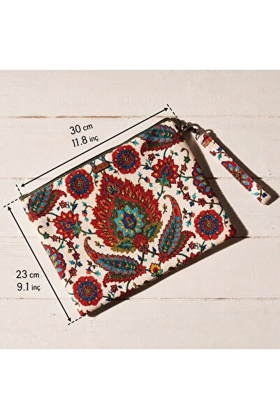 İsella Ethnic Patterned Women's Handbag - Zippered Duck Fabric Cluck Handbag ...