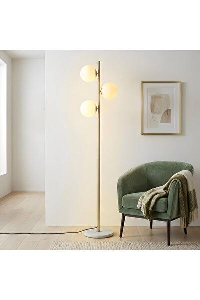 Generica Ledretto Luxury Tall 3-Light White Floor Lamp - Modern Chic Design W...