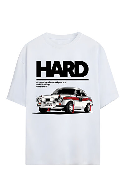 STİL-X Μπλουζάκι Unisex με στάμπα αυτοκινήτου, 100% βαμβακερό, oversize