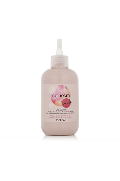 OEM Inebrya, Keratină cu aromă de înghețată, Tratament cu ulei pentru păr, Re...