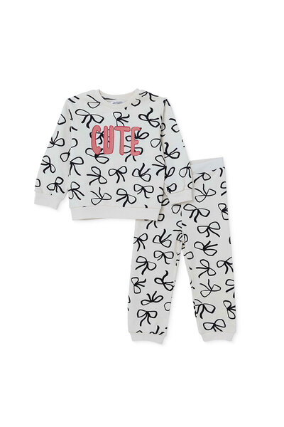 ebebek Hello Baby HelloBaby Kız Bebek Eşofman Takımı Fiyonk Baskılı Bisiklet ...