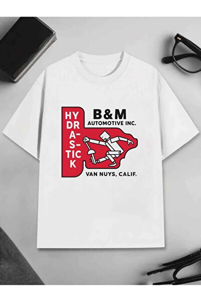 BASEPULSE Hydrastick Men'S T-Shirt | Retro Automotive Robot Gear Shift Print ...