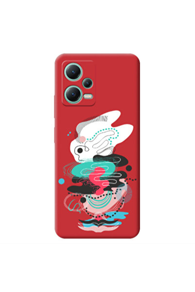 Other Xiaomi Redmi Note 12 Pro 5G Abstract 50 Red Colored Silicone TPU Θήκη