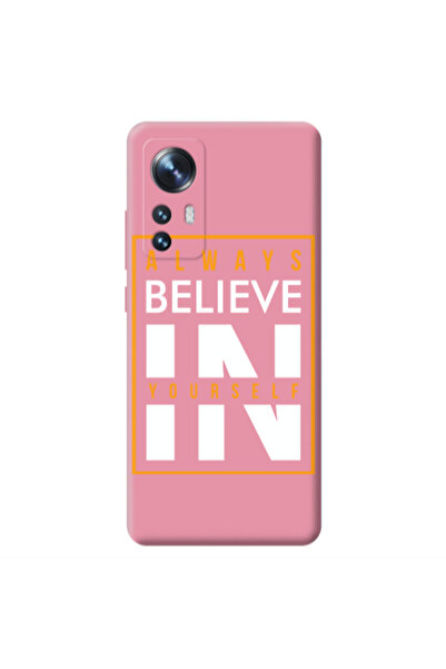 Other Xiaomi Mi 12 Always Belive Pink Colored Silicone TPU Θήκη