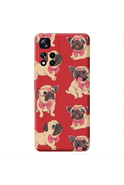 Other Xiaomi Redmi Note 11 Pro 5G Dog Spectacled Red Colored Silicone TPU Θήκη