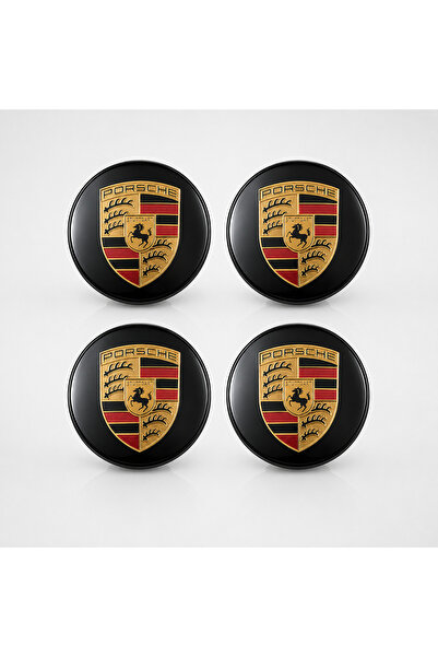 HDF Porsche Jant Göbeği Göbek Kapağı 4 Adet Jant Orta Kapak