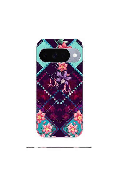 Other Google Pixel 10 Checkered flowers Transparent Silicone TPU Θήκη