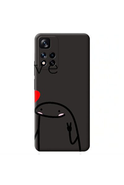 Other Xiaomi Redmi Note 11 Pro 5G Love 2 Black Colored Silicone TPU Θήκη