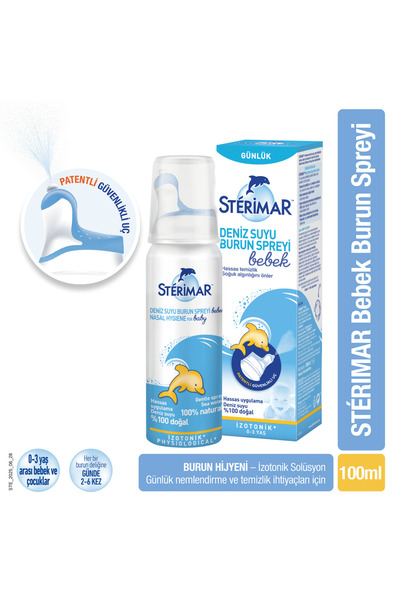 Sterimar Baby Pamper İzotonik Günlük Deniz Suyu Burun Spreyi 100 ml