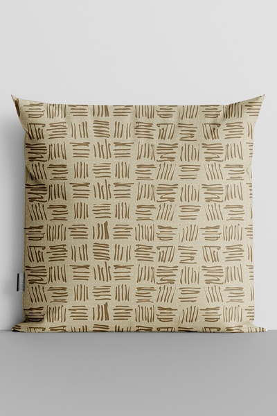 TicaretJet Small Lines Double Sided Digital Printed Pillow Throw Pillow Cover...
