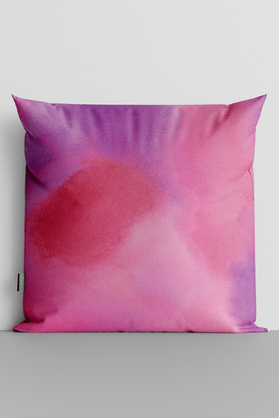 TicaretJet Watercolor Themed Double Sided Digital Printed Throw Pillow Cover ...