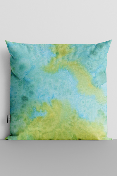 TicaretJet Watercolor Themed Double Sided Digital Printed Throw Pillow Cover ...