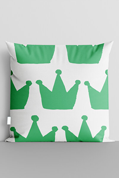 TicaretJet غطاء وسادة مطبوع رقميًا على الوجهين من Green Crowns - 6495