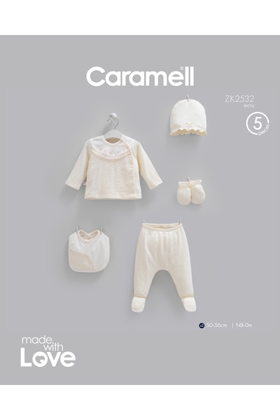 Caramell طقم ملابس داخلية للخروج من المستشفى مكون من 5 قطع للفتيات ZK2532