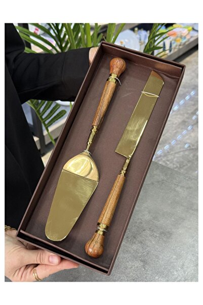 Mikasa Moor Gold Wooden Cake Serving Set P327.127135