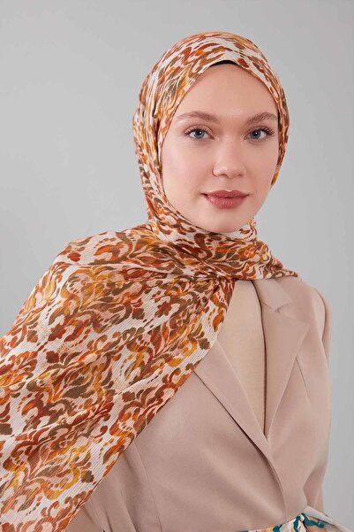 Levidor Cream Batik Pattern Cotton Shawl