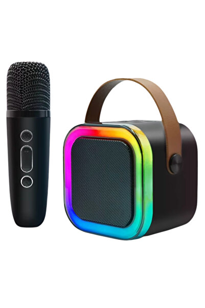Krista Set Karaoke cu Boxă, Microfon Wireless, Bluetooth, Baterie Reîncărcabi...