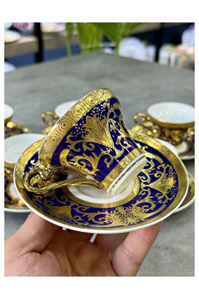 Doğudeko Queen Victorya 24K Gold Plated 6 Cup Set Annemarie