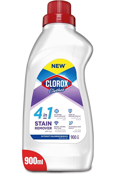 Clorox Liquid Stain Remover for White Clothes, 900ml, Super Stain Removal, Bl...