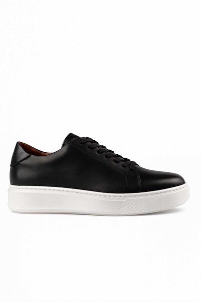 Morven Men's Black Seasonal Casual Leather Sports Shoes
