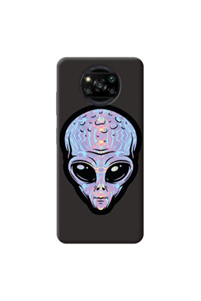 Other Xiaomi Poco X3 /X3 Pro Alien Black Colored Silicone TPU Θήκη