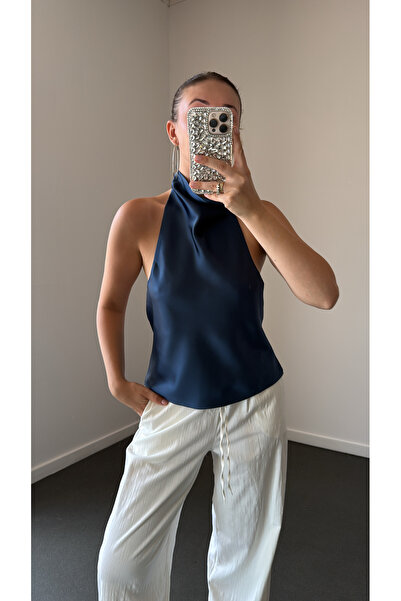 Narferita Denise Halter Yaka Saten Top