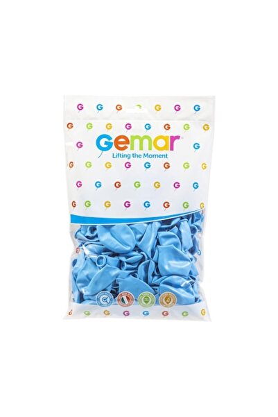 Gemar Balloons Set 100 baloane albastru deschis, 26 cm, Gemar