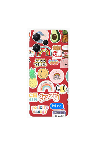 Other Xiaomi Redmi 12 Good vibes Red Colored Silicone TPU Θήκη