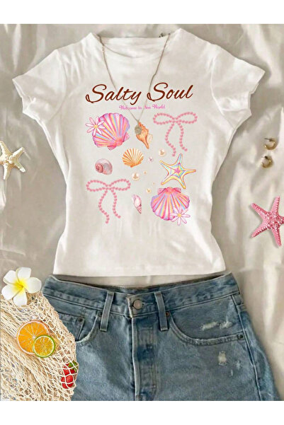 Grafftee Clothing Women's Salty Soul Printed Women's Body Tee