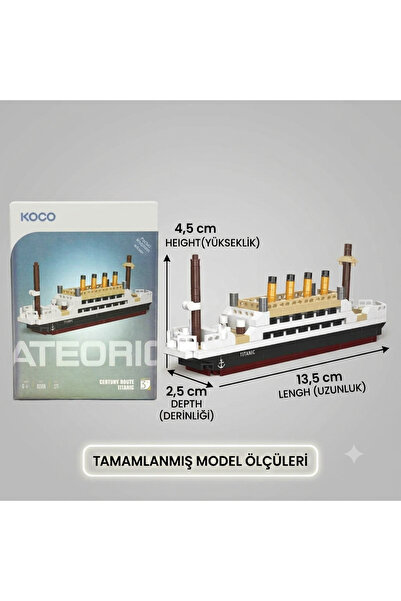 TOYTOPIA Koco Titanic (Titanic) Ship Building Toy Block Set - 271 Pieces - Mi...