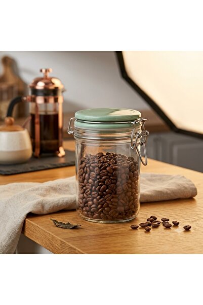 OEM Borcan 500 ml din sticla, cu capac metalic, inchidere tip clips
