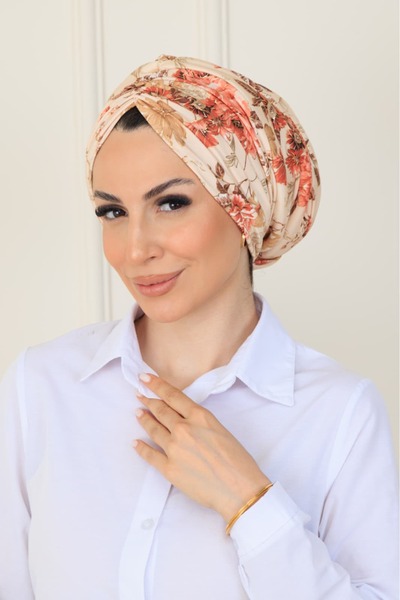 CROATE غطاء رأس خارجي من قماش سيندي الفاخر، مزين بنقوش مذهبة، ملون باللون الأ...