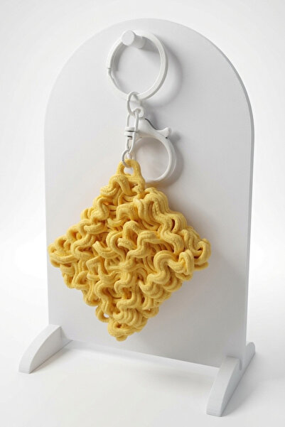 tredblock Yellow Ramen Noodle Keychain - Fun and Detailed Food-Themed Bag and...