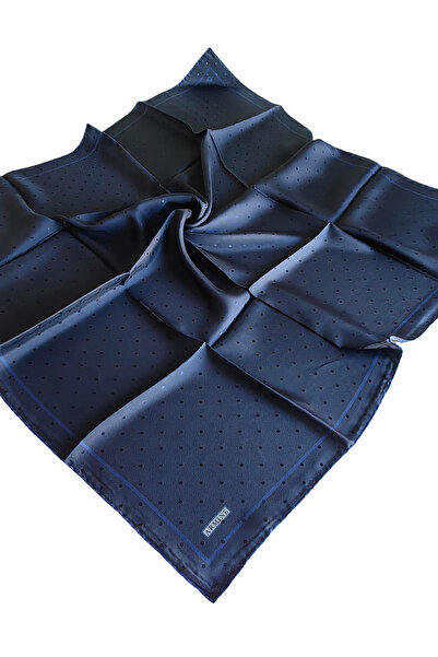 Armine Jakarli 100% Silk Scarf 2004D01-21 Dark Navy Blue