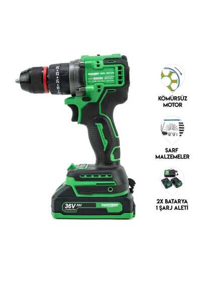 DAWREK 10mm Green kömürsüz vidalama
