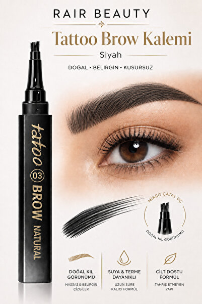 RAİR BEAUTY Fine Sketch Microbilading Kalıcı Kaş Kalemi Siyah
