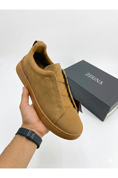 NEW Zegna Men's Triple stitch leather Sneakers