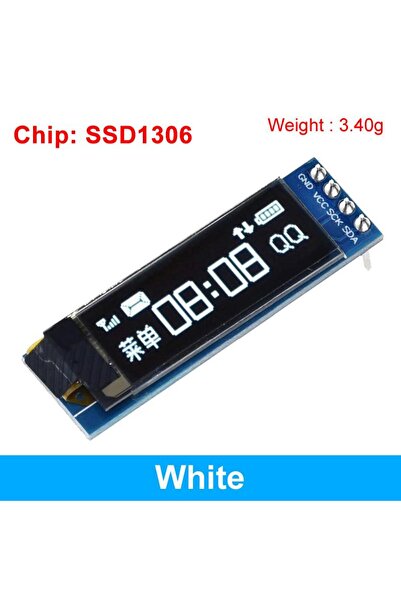Generic Οθόνη OLED 0.91 ιντσών, λευκή, μονάδα 128x32 pixel για Arduino