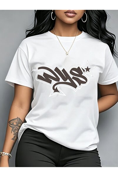 2mcup Round Neck Short Sleeve T-Shirt - Women'S Shirt, Fashionable Elegant, C...