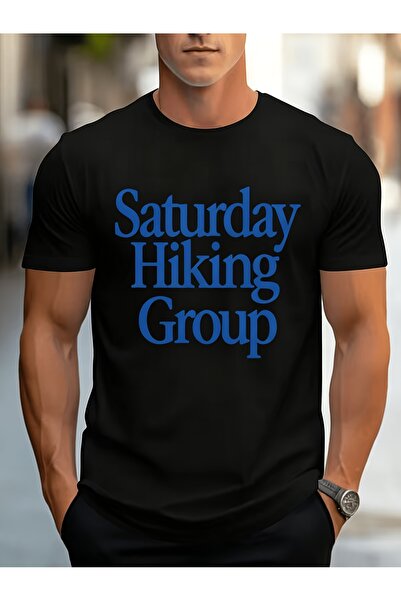 212Wear Men'S Pure T-Shirt, with Saturday Hiking Group Letter Print, Summer M...