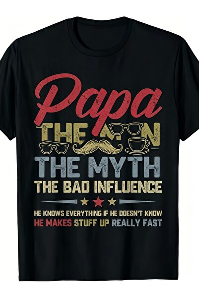 212Wear Men's Pure Cotton T-shirt with Humorous Dad-themed Print, Summer Mens...