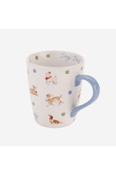 CATH KIDSTON Cană din gresie albastră Dog Dad 375 ml