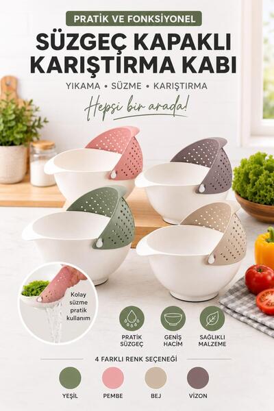 Okyanus Home Rice, Vegetable, Fruit Washing Strainer 1500ml - Assorted Colors...