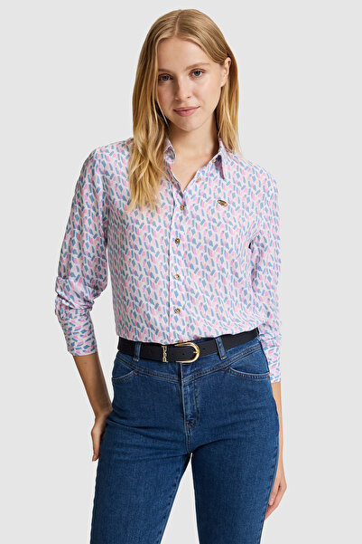 U.S. Polo Assn. Women's Pink Long Sleeve Shirt 50320154-Vr041