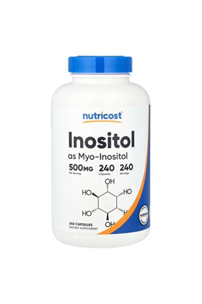 Nutricost Inositol 500 mg 240 Kapsül Myo Inositol Takviyesi