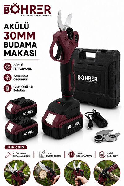 BÖHRER BA011369 AKÜLÜ DAL BUDAMA BAĞ MAKASI 36V 5AH