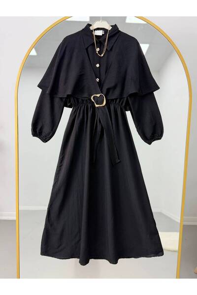 VOLT CLOTHİNG Φόρεμα Τεσεττούρ με ελαστική μέση και λεπτομέρεια από χρυσή αγκ...