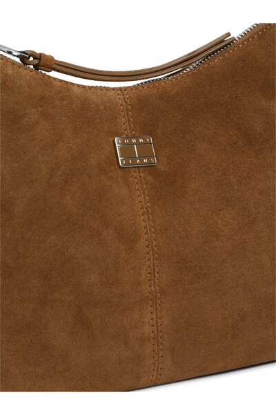Tommy Hilfiger TJW Bol Kesim Süet Omuz Çantası OS GWS Dark Highland Khaki