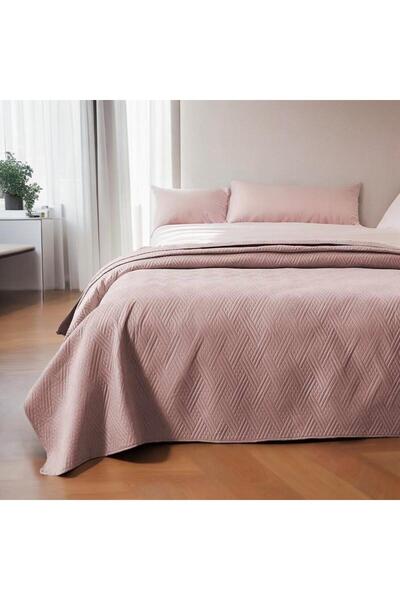 Linea Home Μονόχρωμο Κουβερλί Διπλής Όψης MERCER Πούδρα Σούπερ Κινγκ LH2015220-2