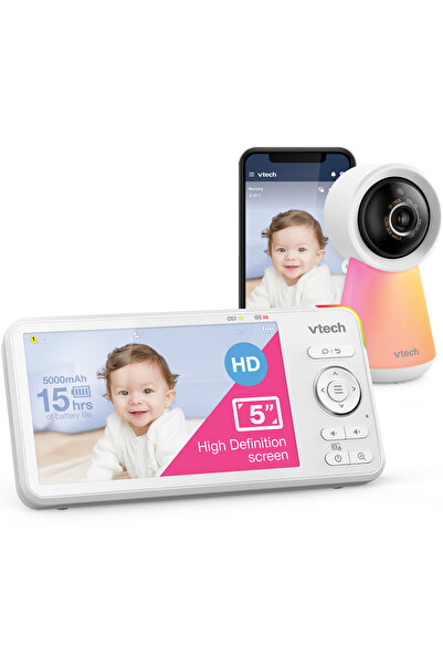 V-tech Uyarlanabilir Gece Lambalı 5’’ Wi-Fi Görüntülü Bebek Monitörü - RM5756HD